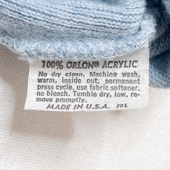 Jantzen Vintage Sweater Tight Knit Blue Pullover Men's Medium Preppy Classic 90s - Picture 4 of 6